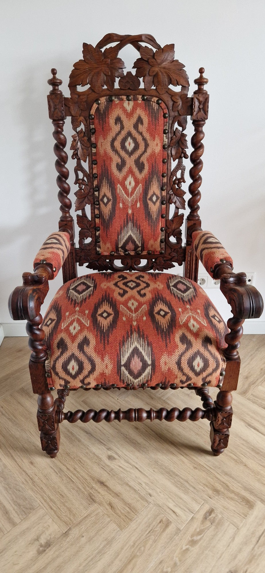 antiek fauteuil stoffering Dantan