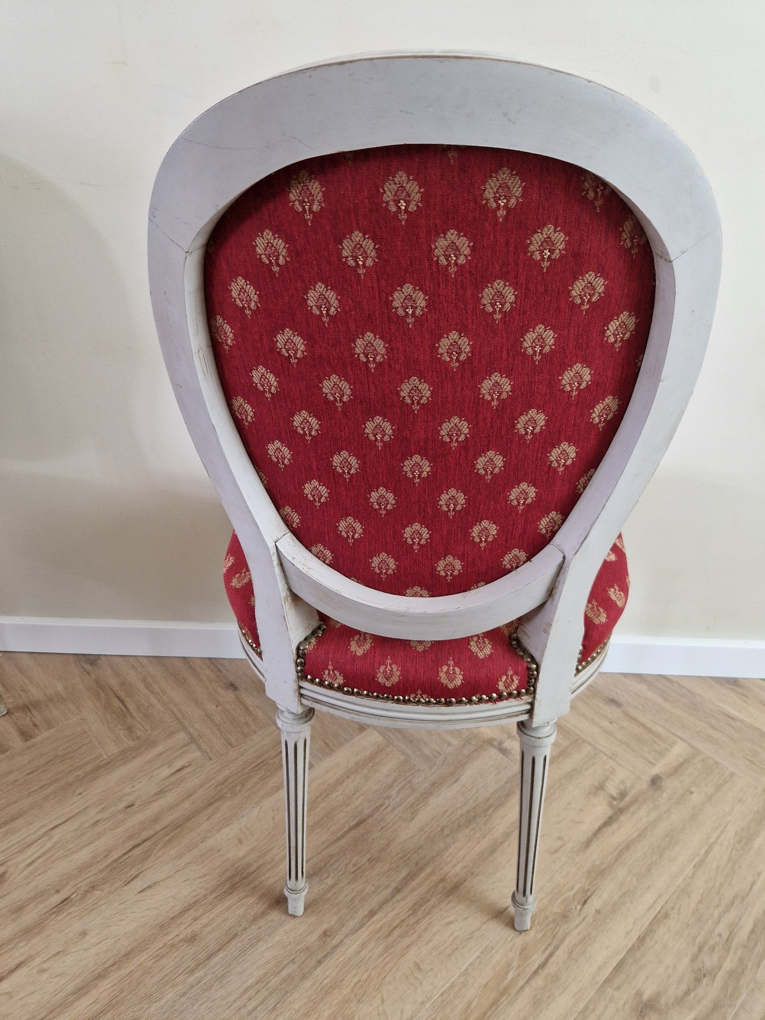 antieke eetkamerstoel achterkant