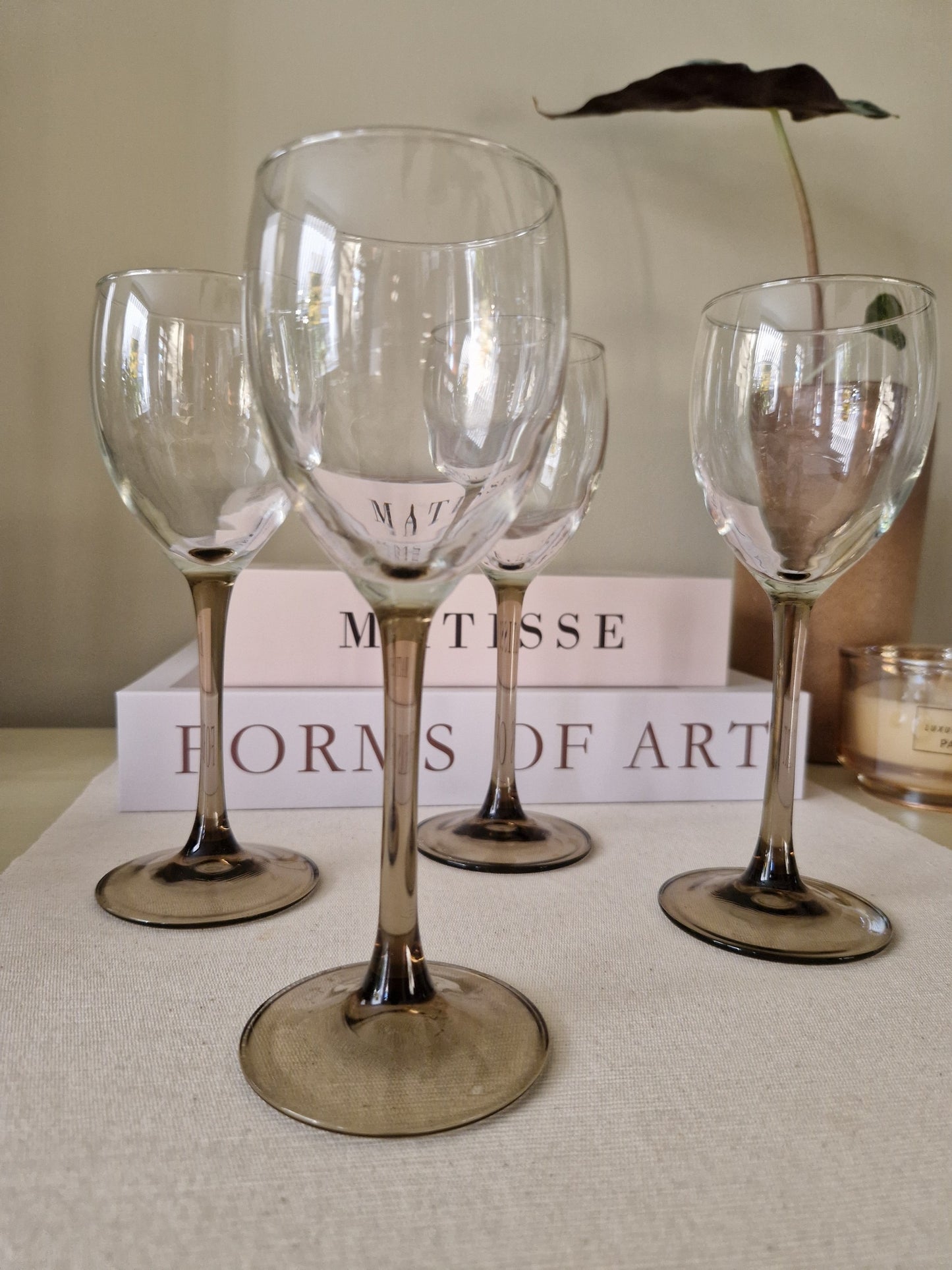 Franse brocante wijnglazen