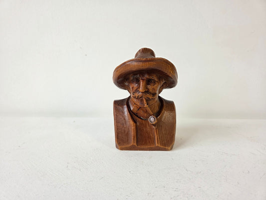 Handgesneden beeldje van hout – Zwitserse volkskunst begin 20e eeuw bij D’Antan