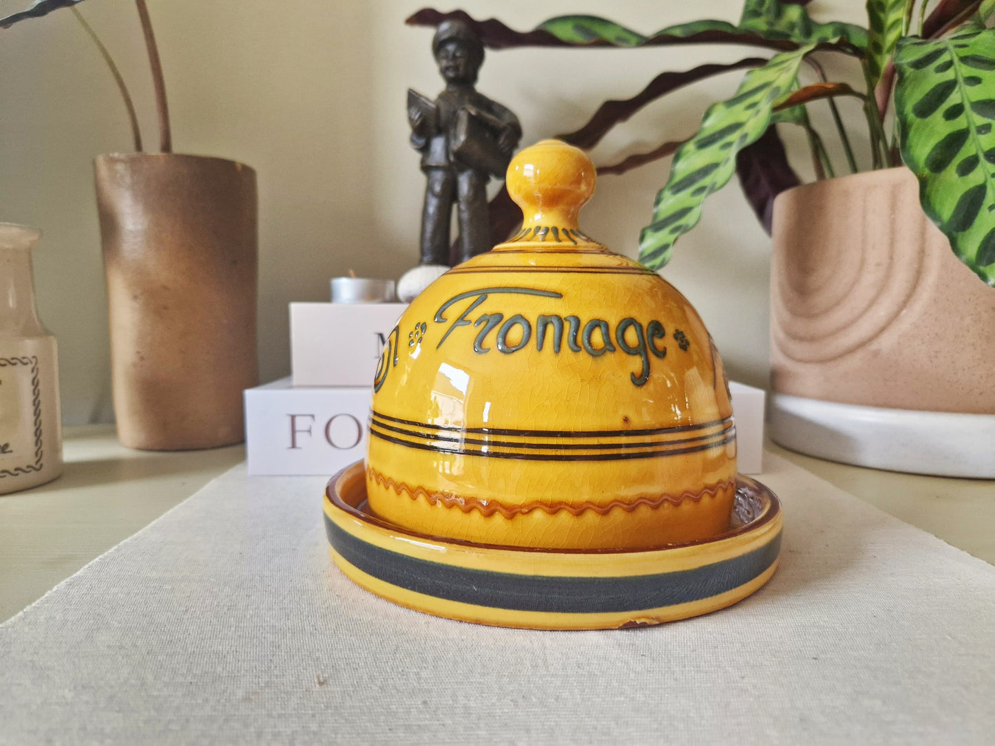 Franse brocante kaasschaal