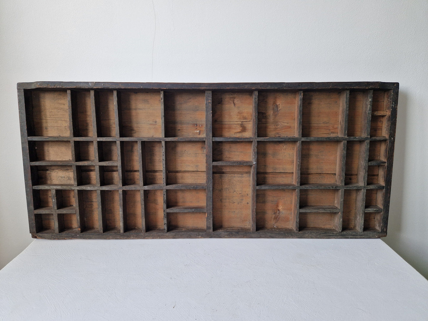 Vintage houten letterkast