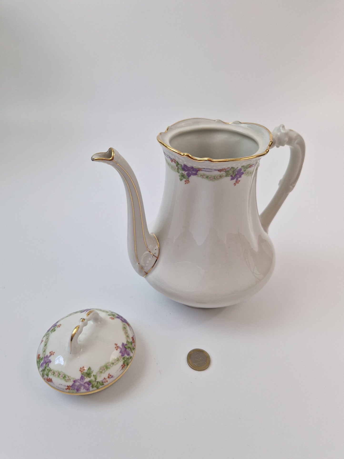 brocante franse porseleinen limoges theekan
