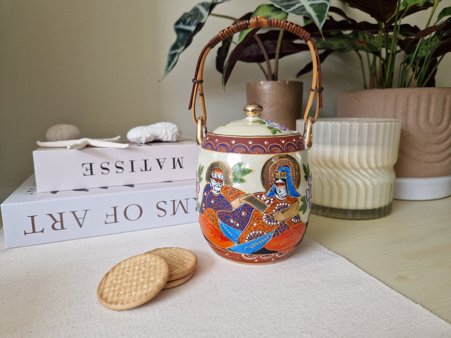 brocante Satsuma Japanse koektrommel