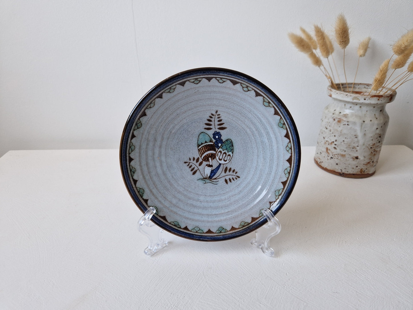 Vintage wandbord keramiek Amha Holland