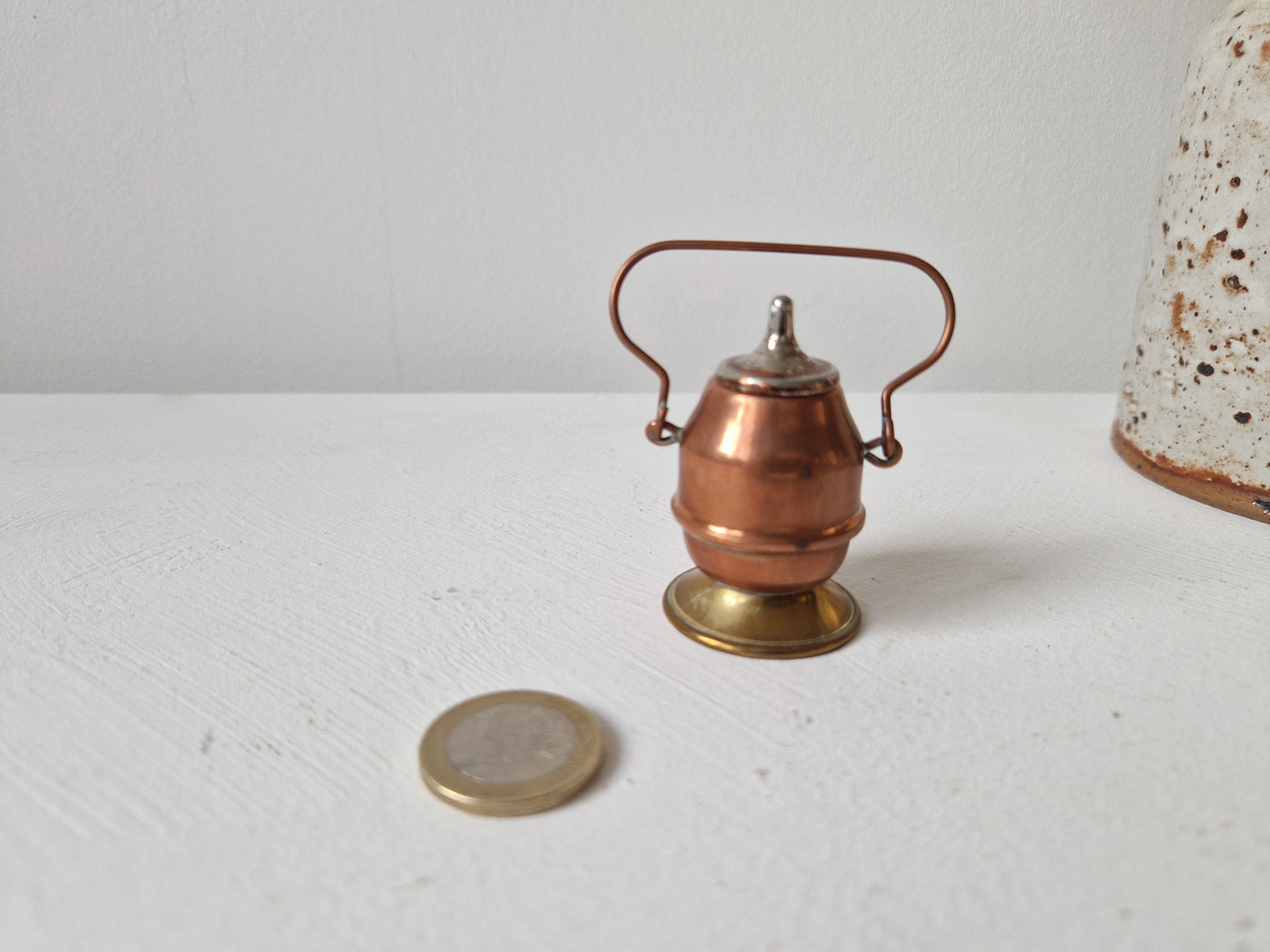 vintage letterbak miniatuur ketel