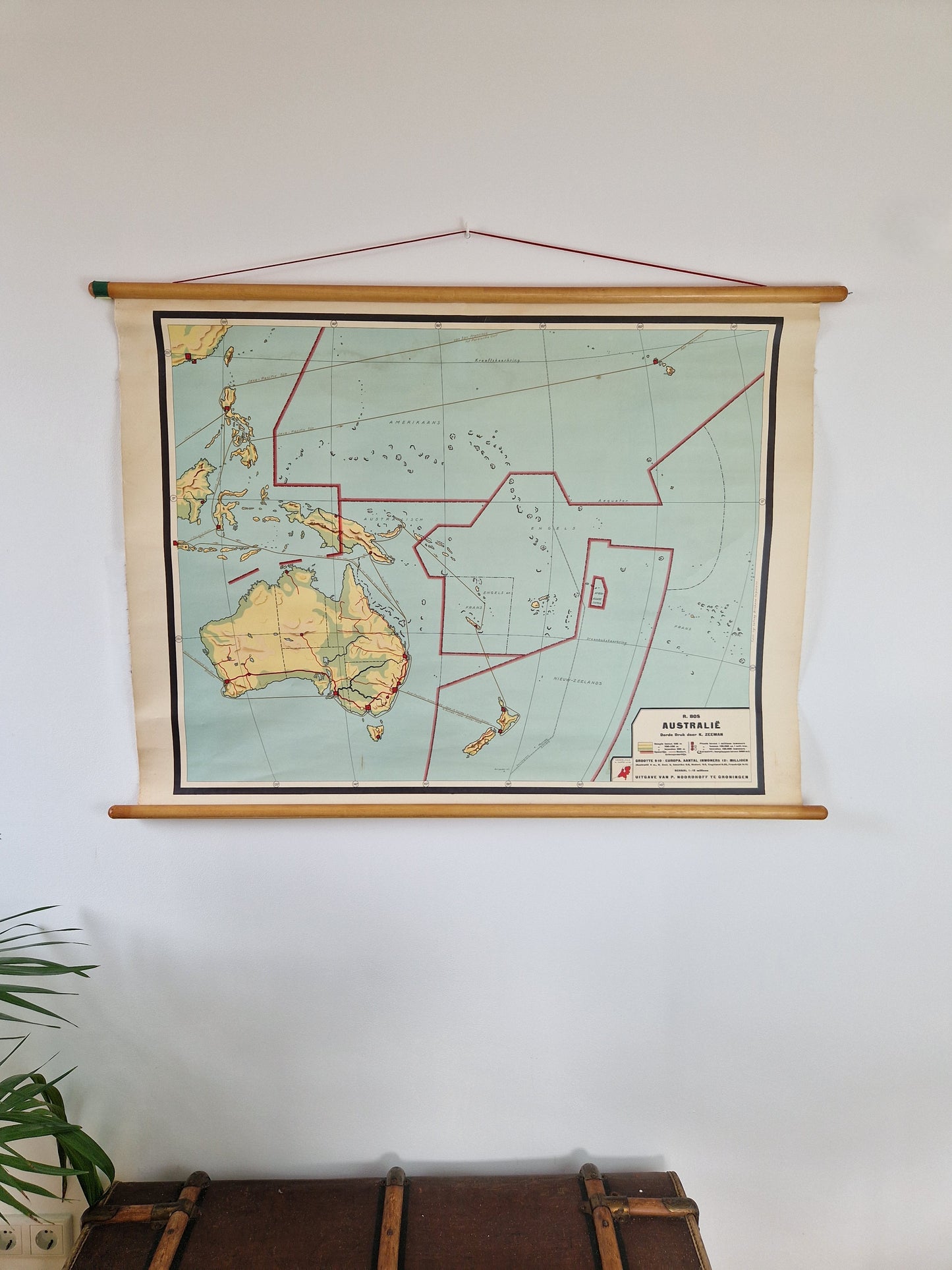 schoolkaart wanddecoratie vintage australie