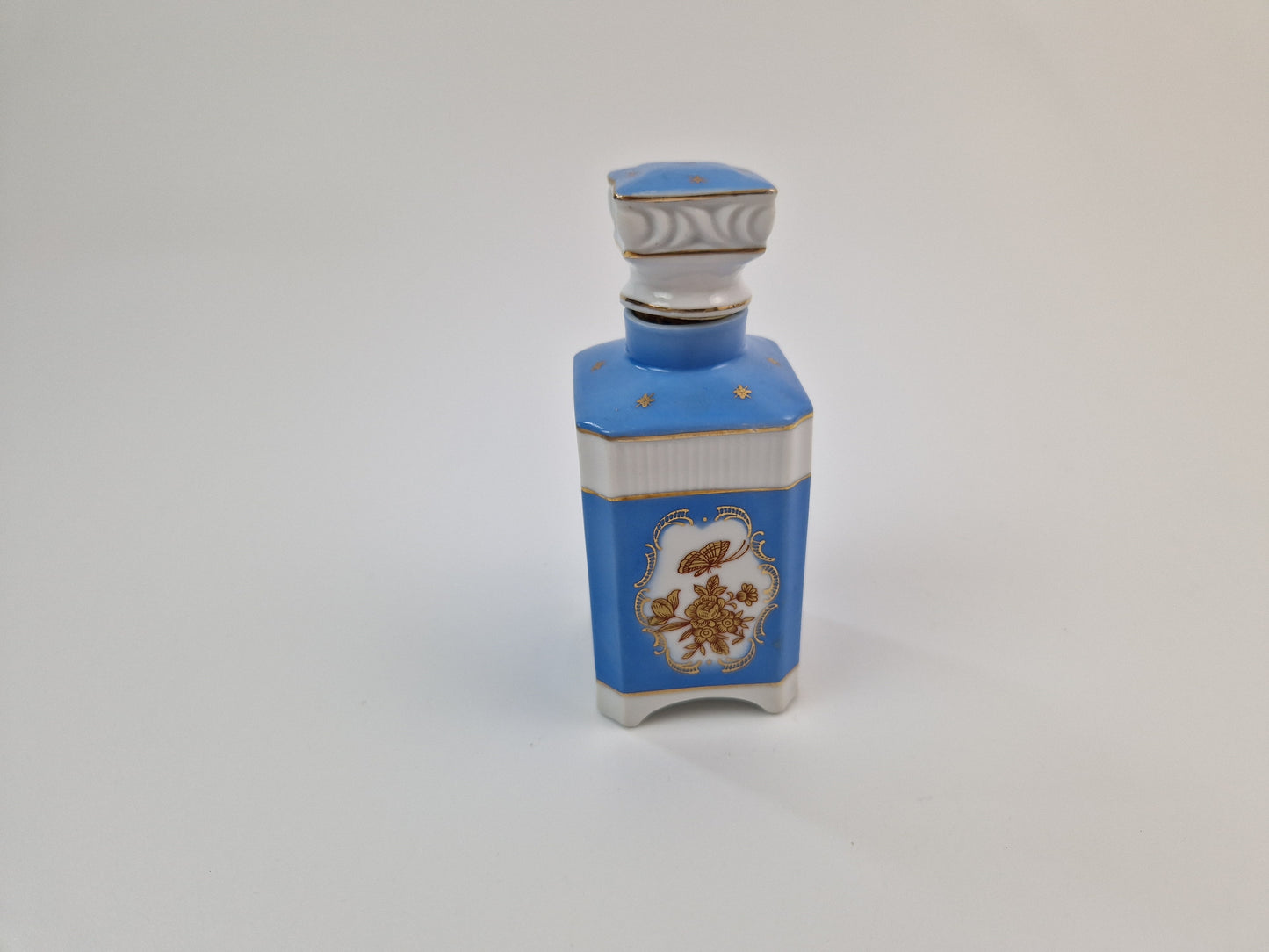 Vintage porseleinen parfumfles roze