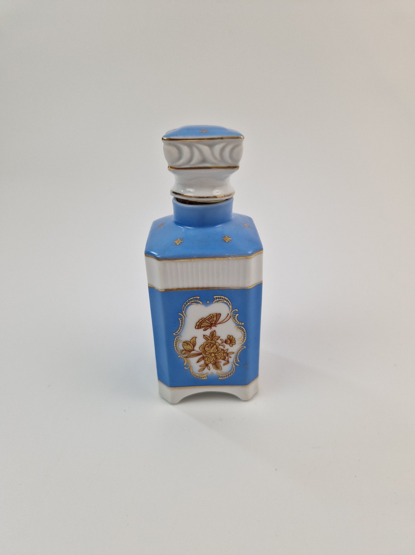 Vintage porseleinen parfumfles roze