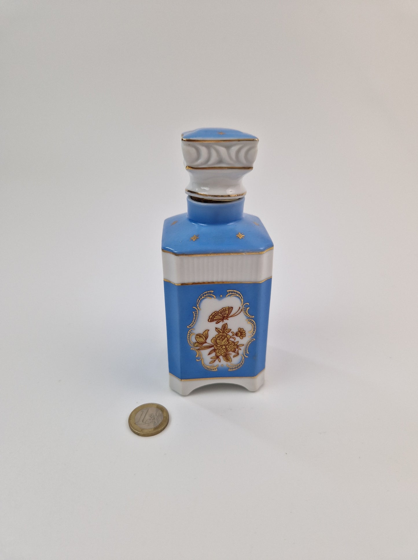 Vintage porseleinen parfumfles roze