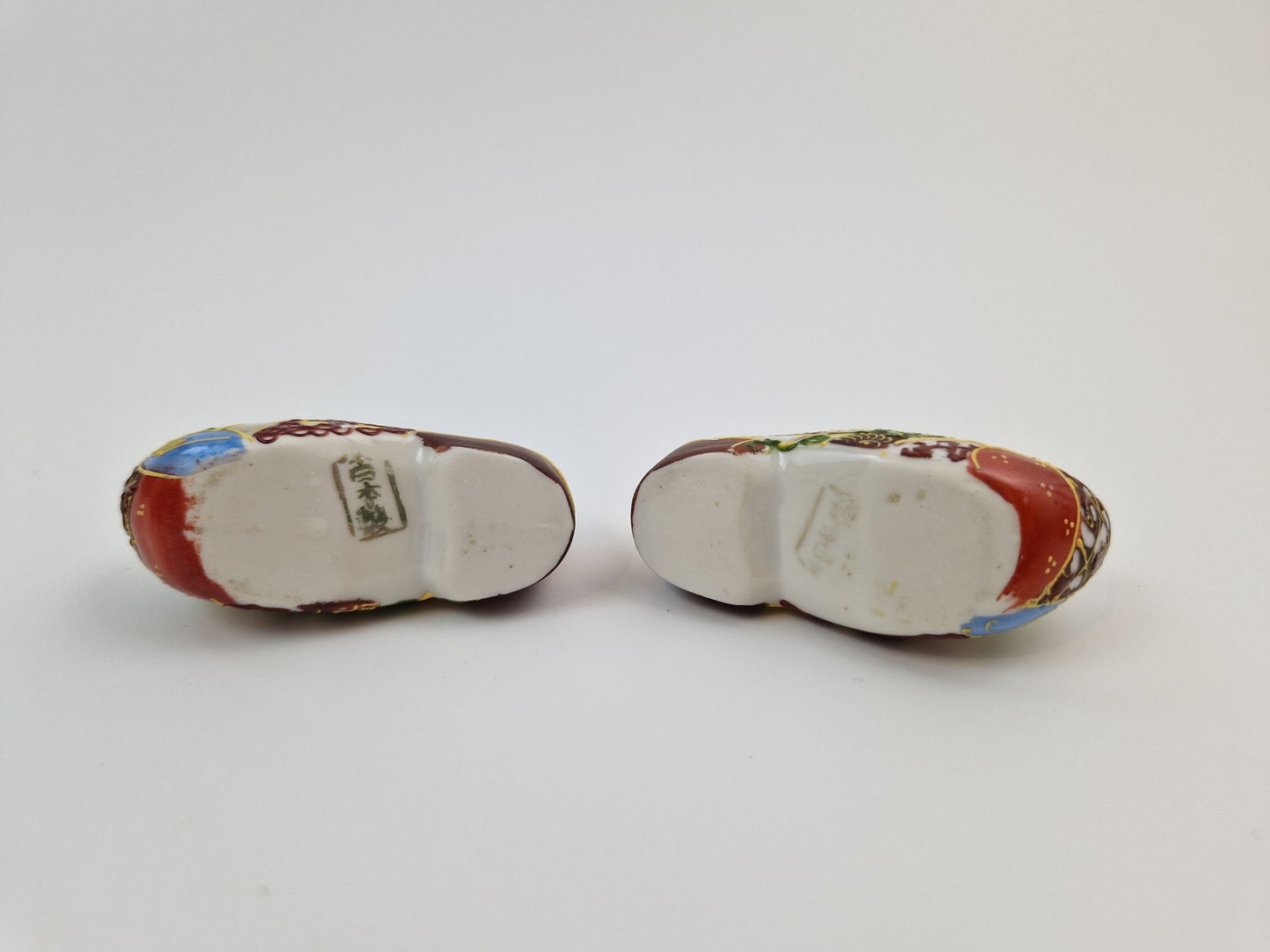 vintage Porseleinen klompjes Satsuma Japan