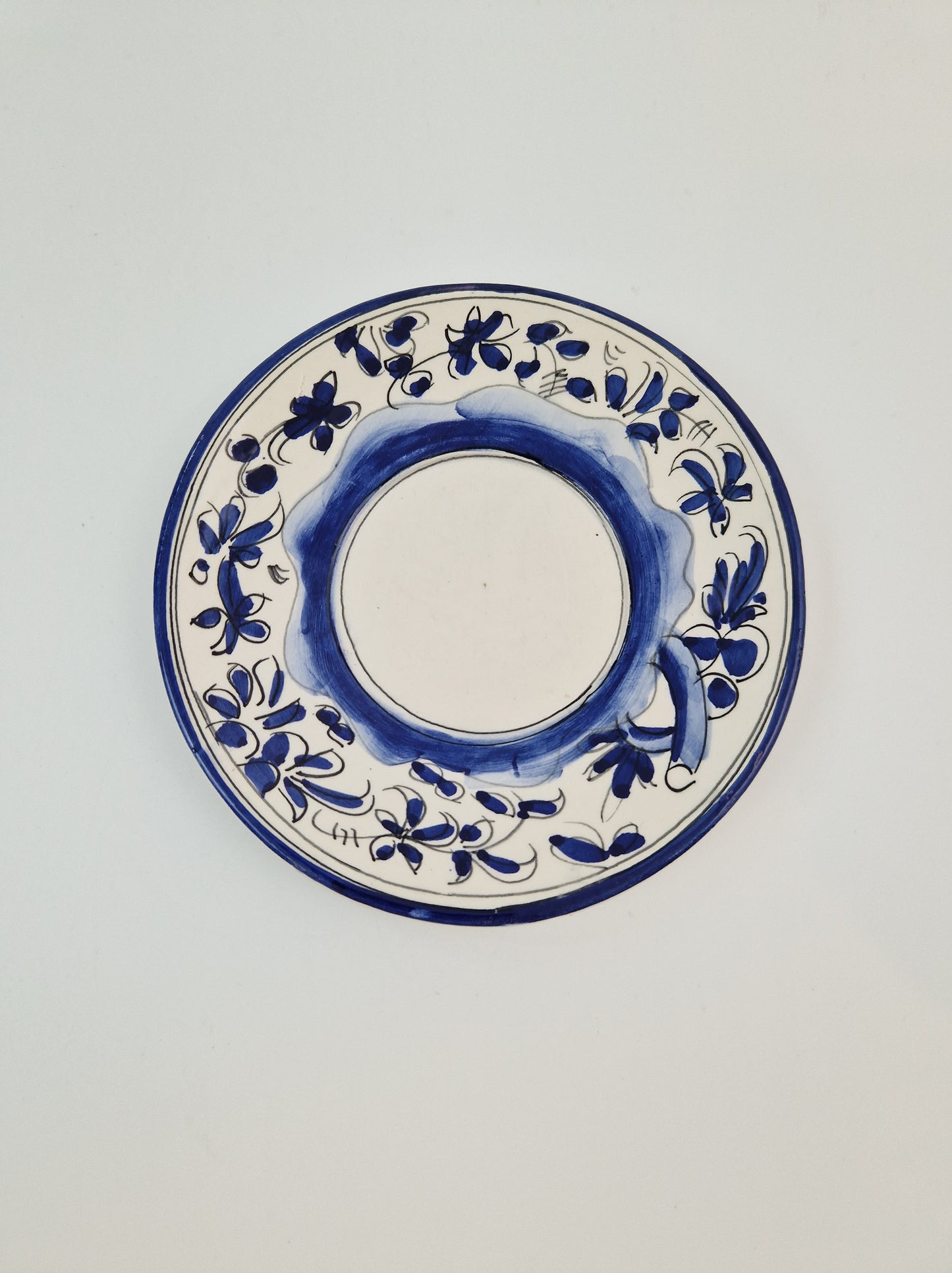 Decoratief blauw en wit sauskommetje