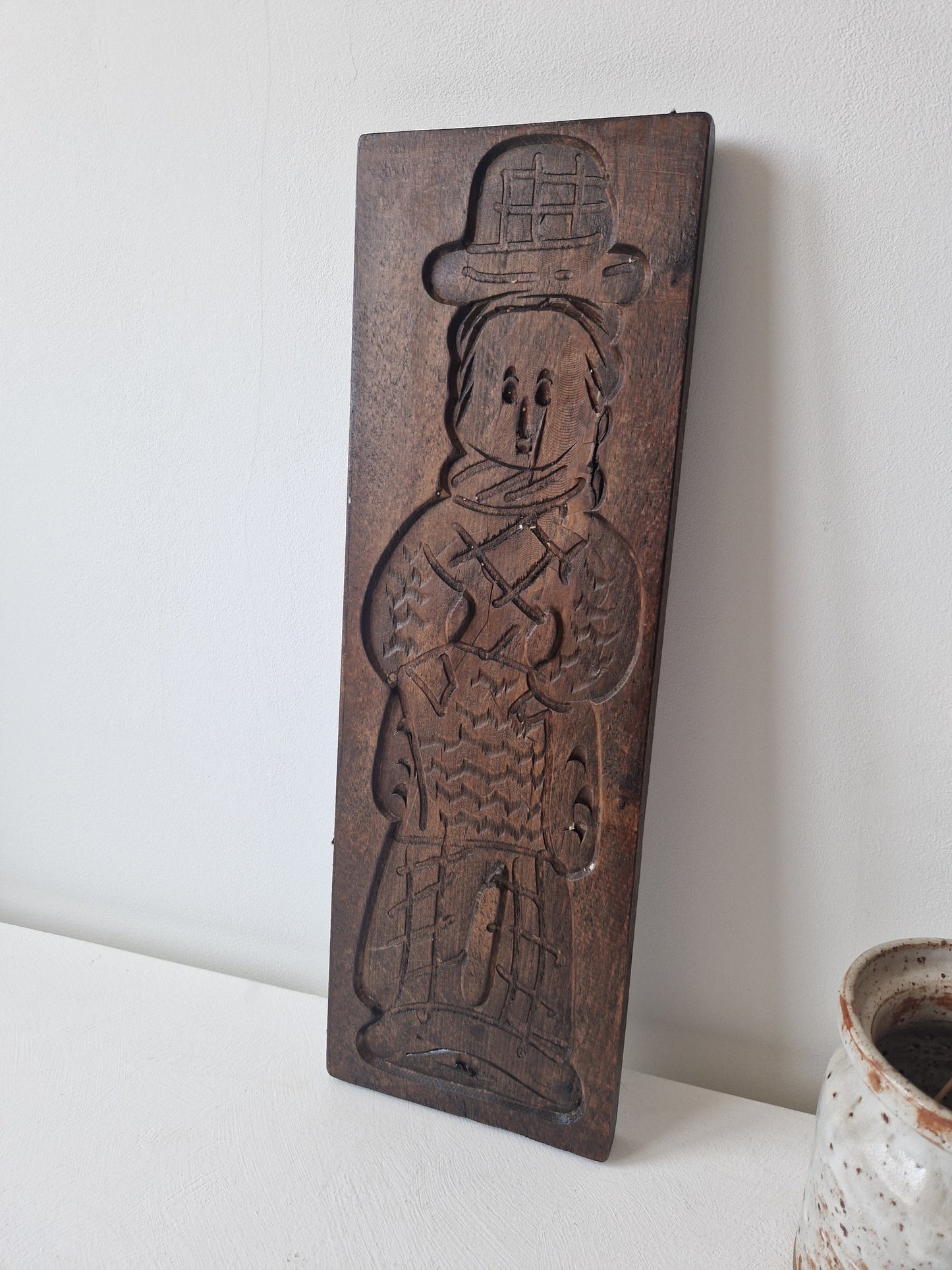 Grote houten bakvorm speculaaspop traditioneel