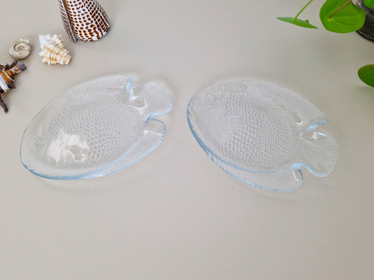twee oude kleine visschalen