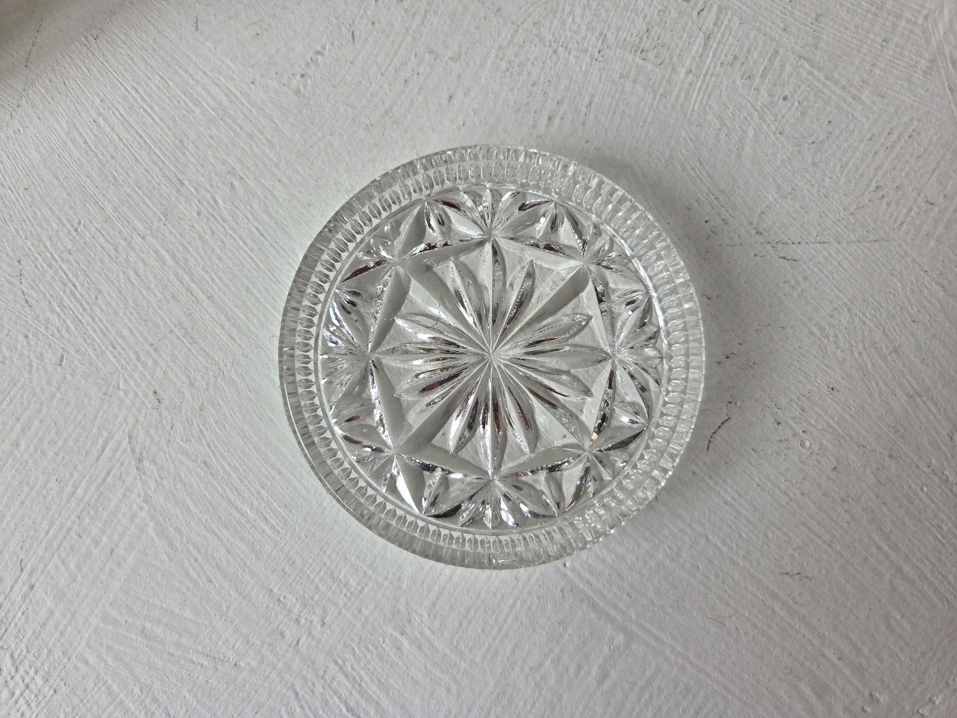 Vintage glazen onderzetters – set in originele doos bij D’Antan.nl