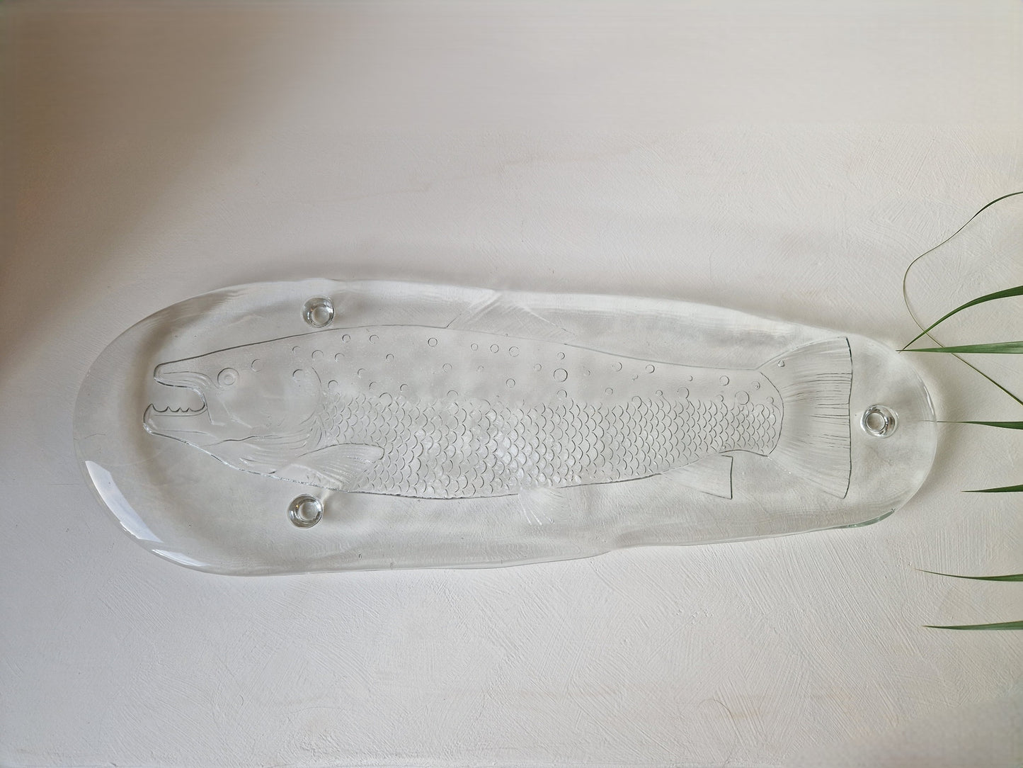 Visschaal zalm serveerschaal groot vintage