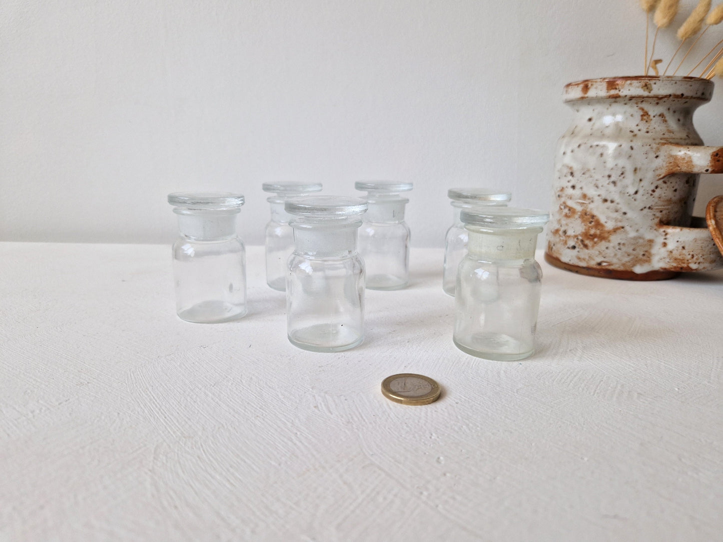Set vintage apotheekpotjes brocante decoratie