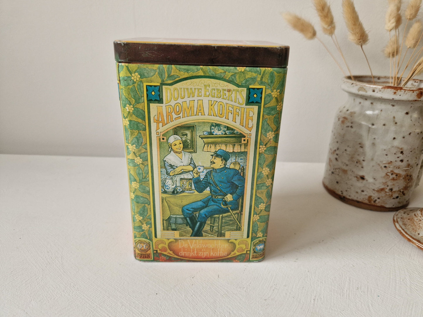 Vintage koffie bewaarblik Douwe Egberts