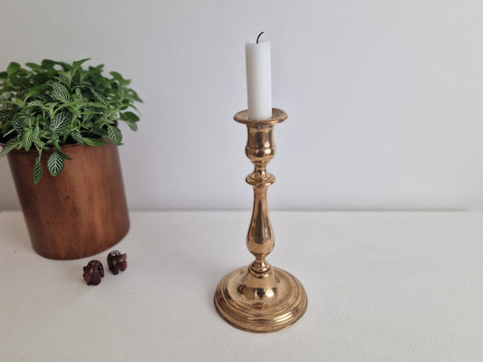 webshop in antieke kandelaren messing ronde voet