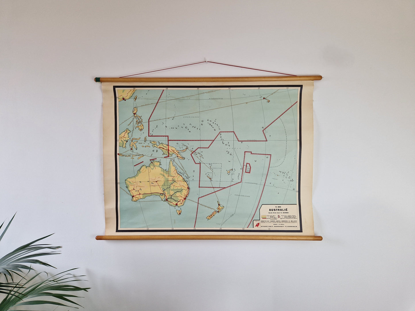 schoolkaart wanddecoratie vintage