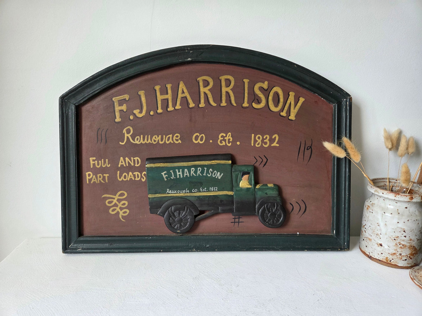 vintage reclamebord verhuisbedrijf Engeland
