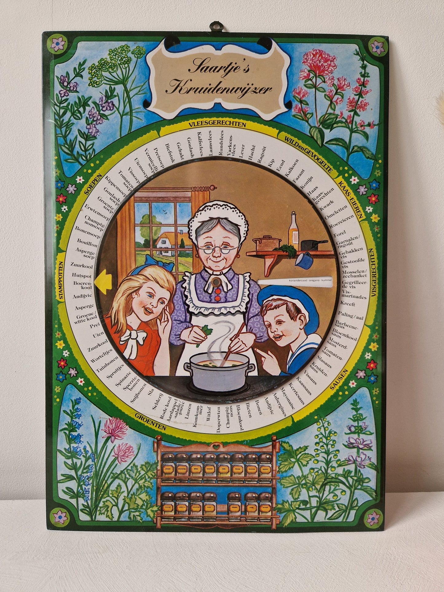 webshop in brocante - vintage kruidenwijzer wanddecoratie