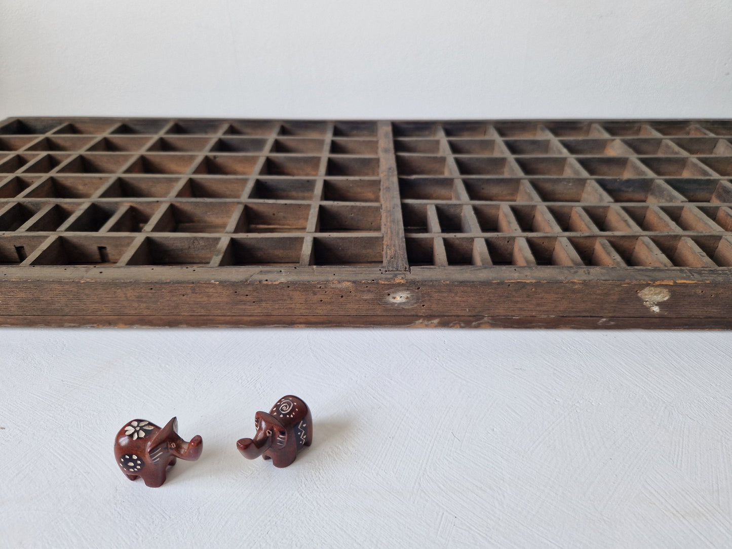 Letterbak van hout vintage