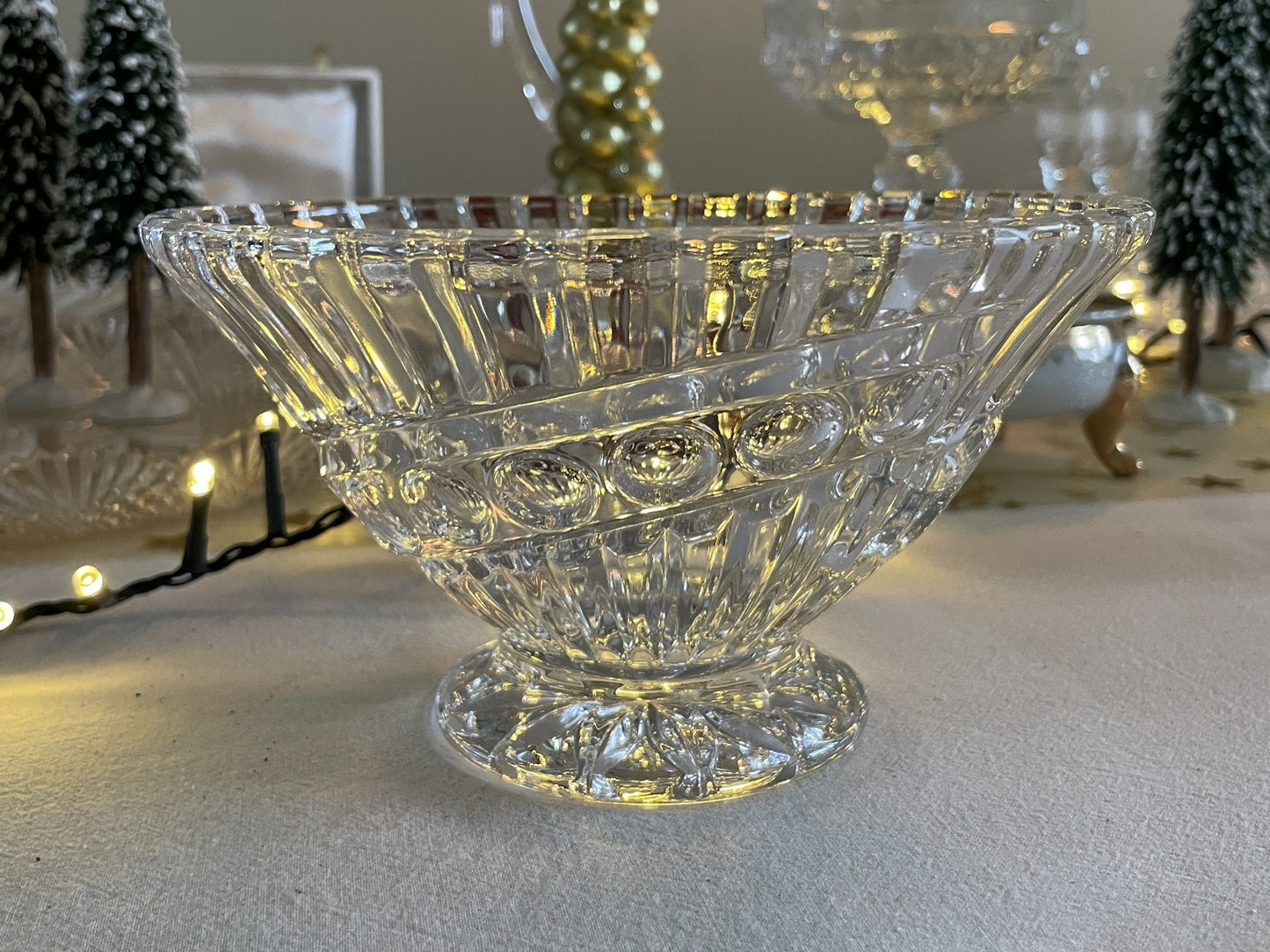 helder kristal schaal voor kast of dressoir