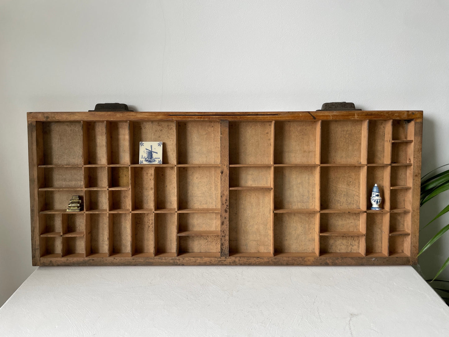 vintage drukkerij letterbak hout