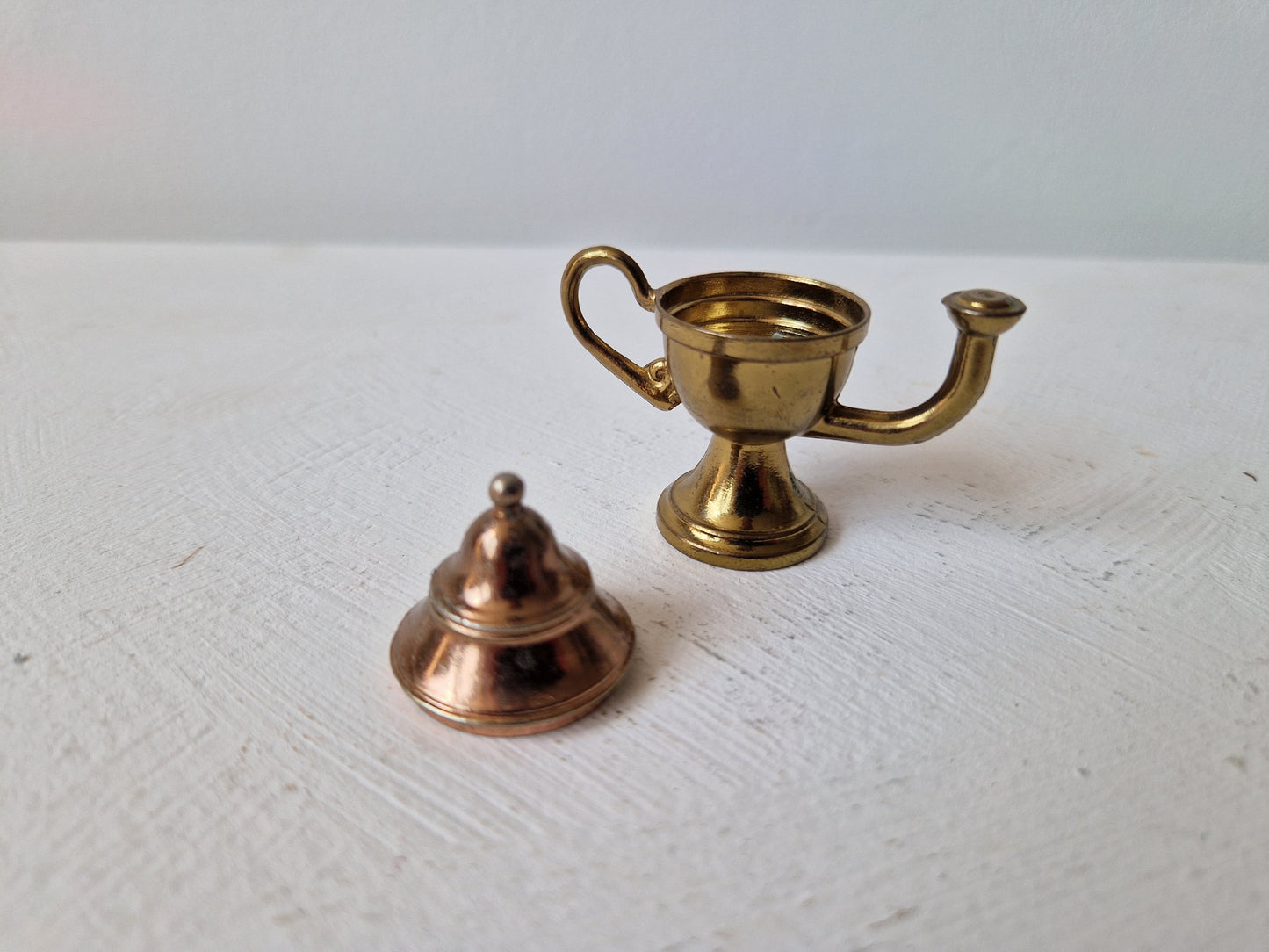 kleine olielamp decoratie messing