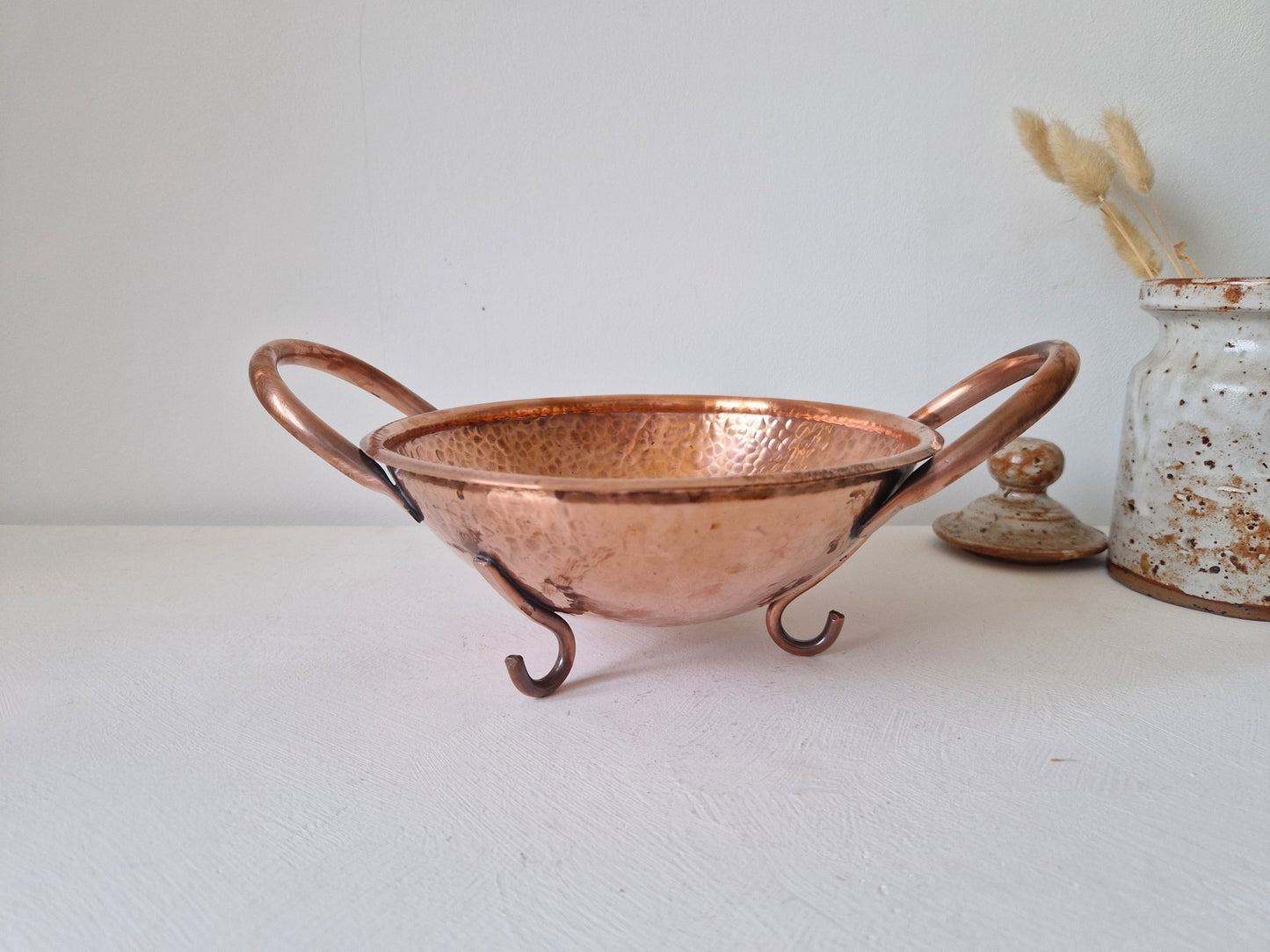 oude koperen fruitschaal vintage
