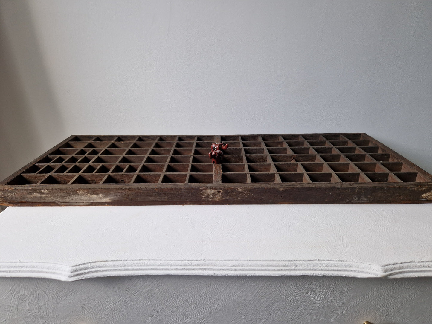 vintage wanddecoratie letterbak van hout