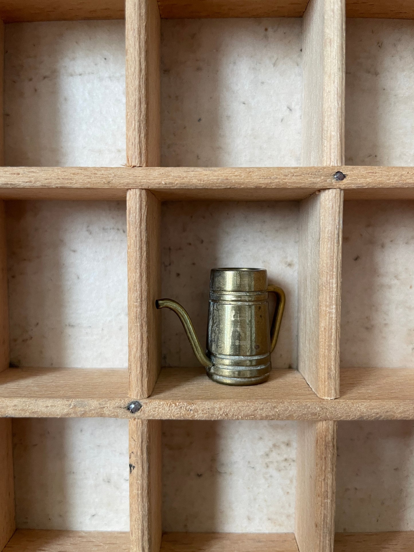 brocante miniatuur gieter messing