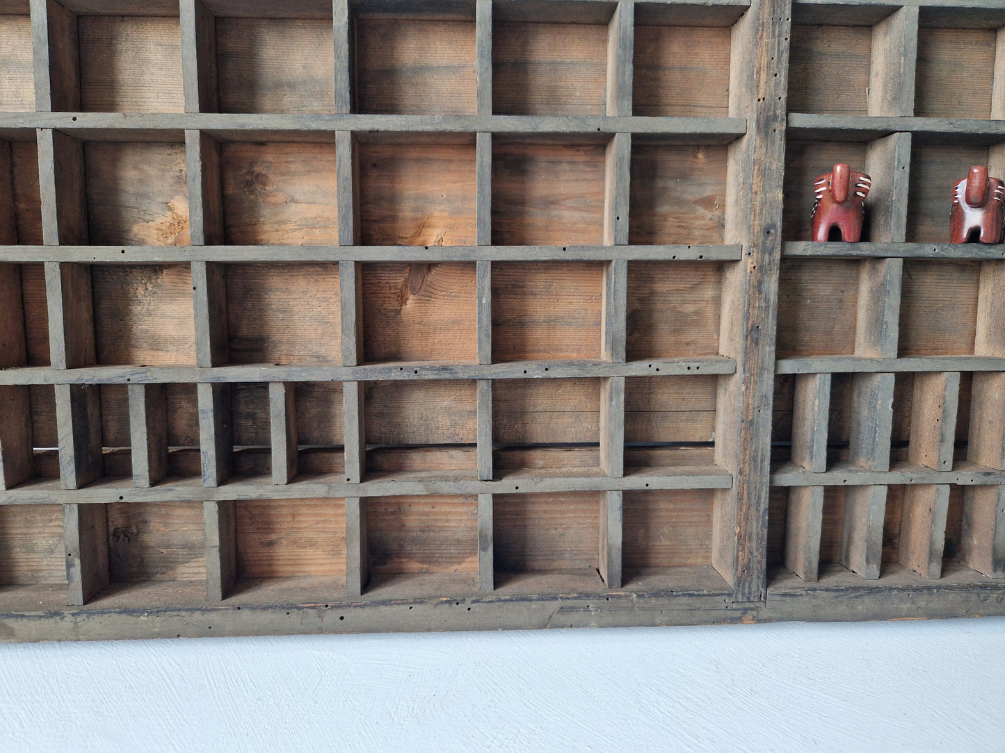 Letterbak van hout vintage