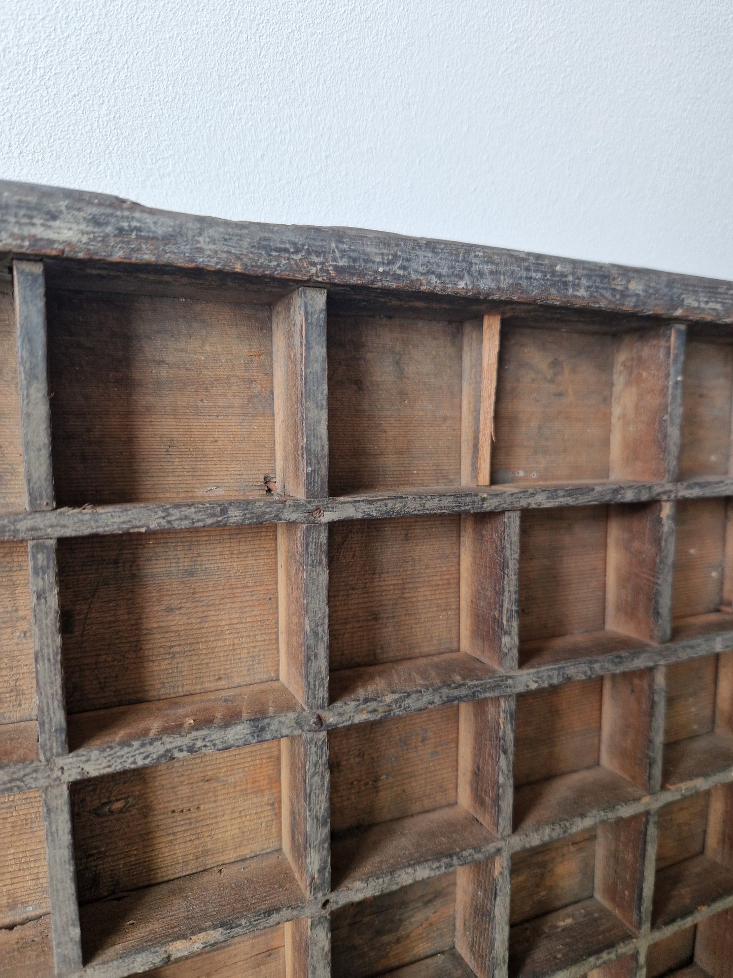 Vintage letterbakken hout