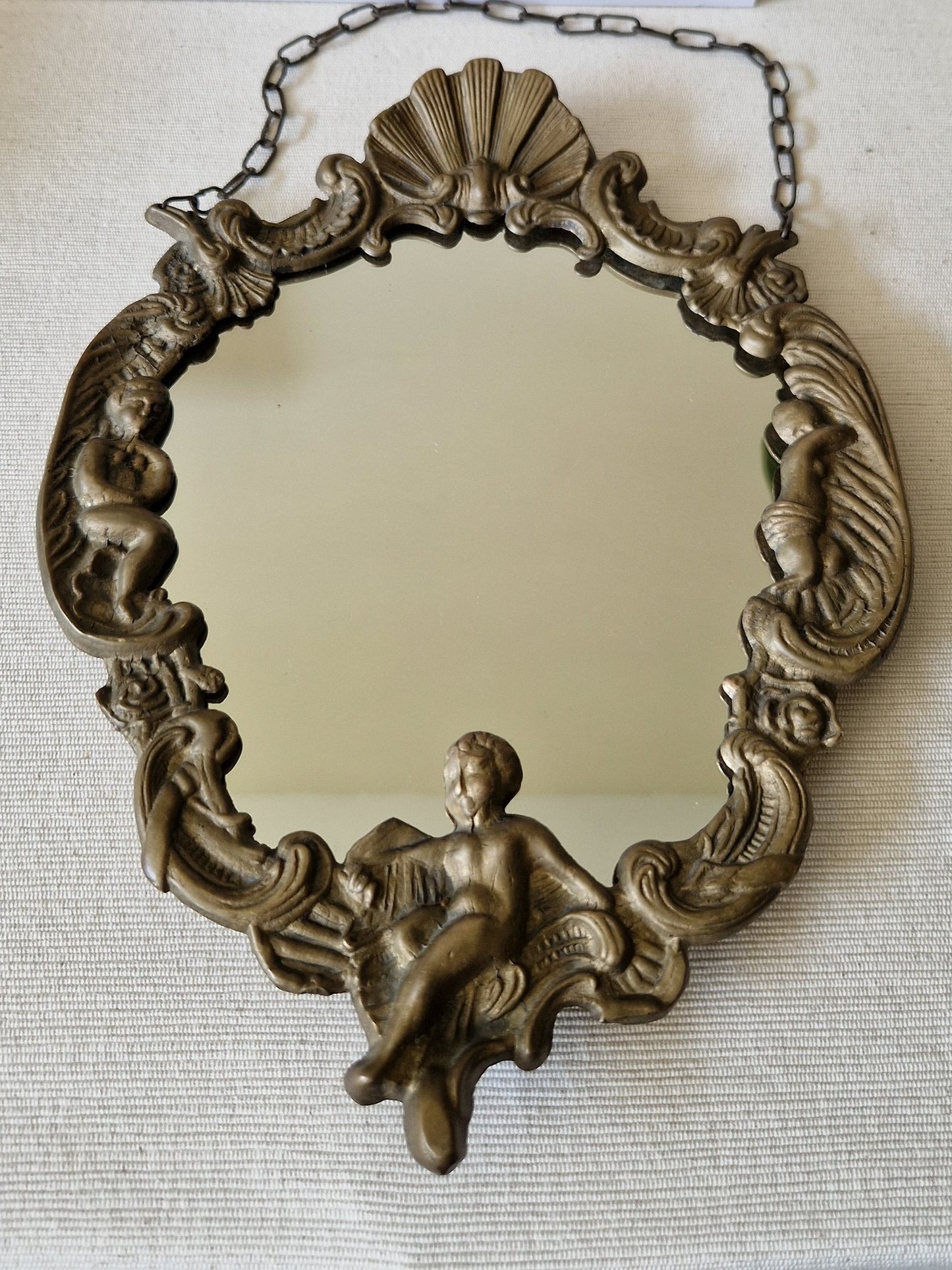 Messing brocante spiegel webshop