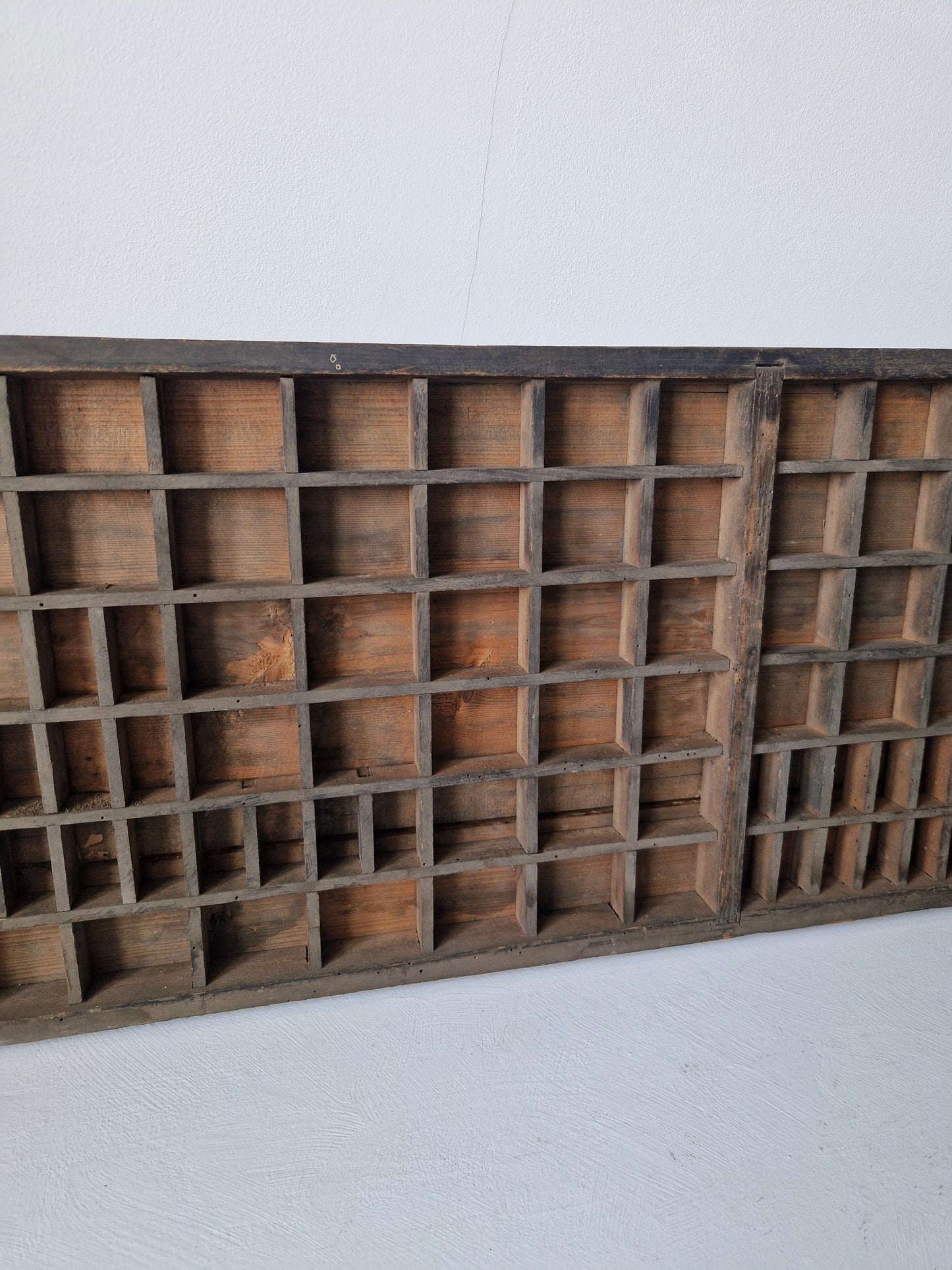 Brocante letterbak van hout