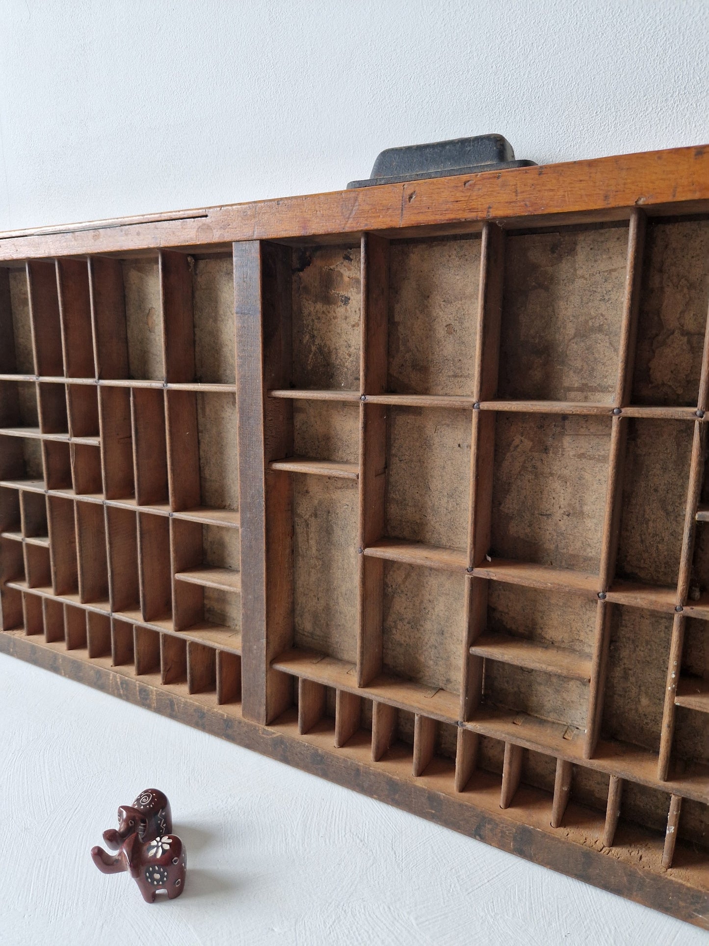 vintage letterbak van hout
