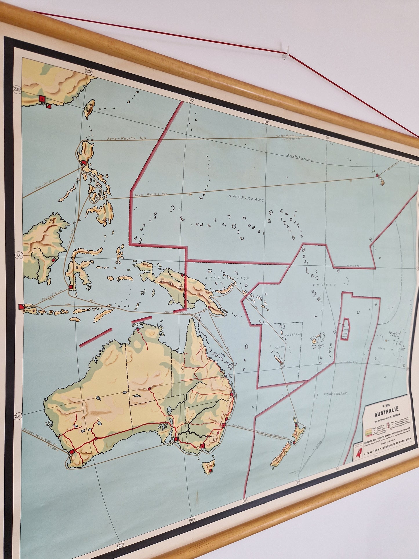 australie oude landkaart school