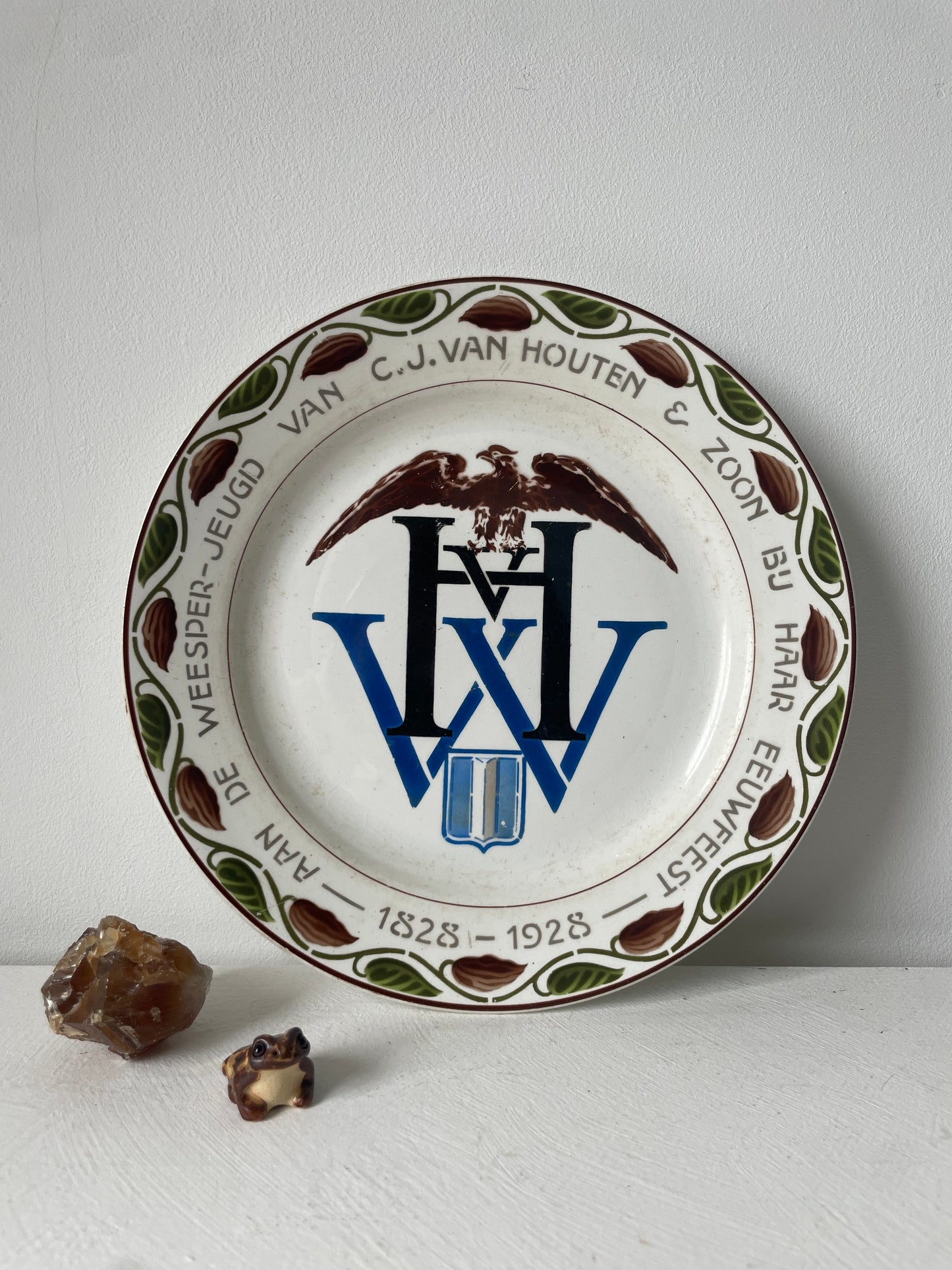 antiek decoratief bord Société Céramique