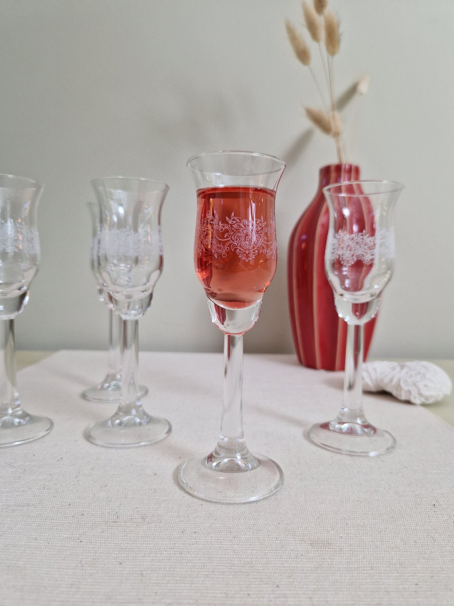 brocante set van borrelglazen