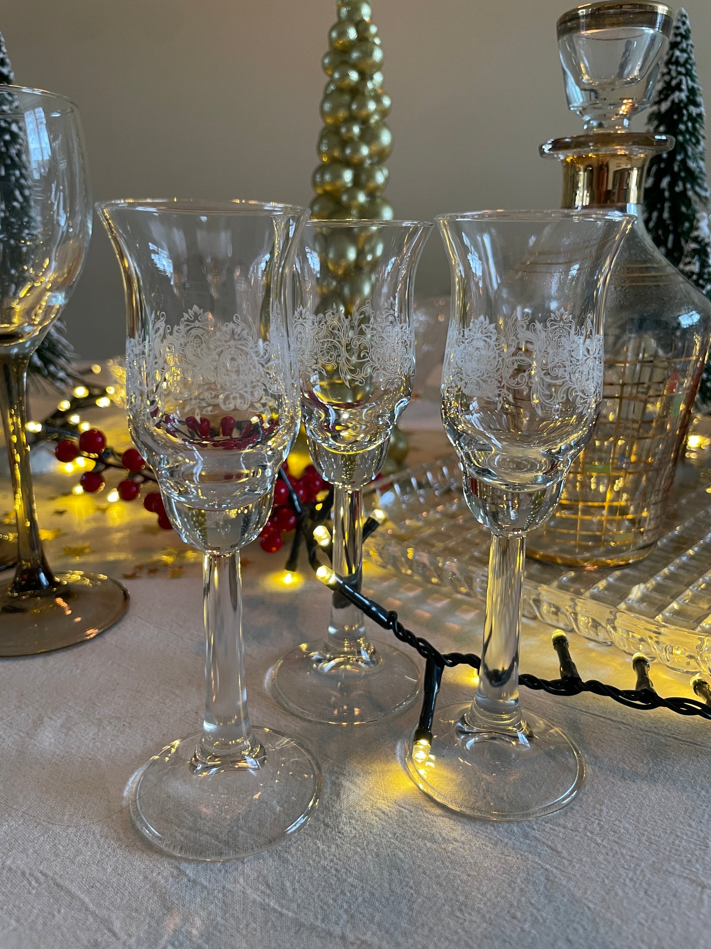 vintage set van borrelglazen