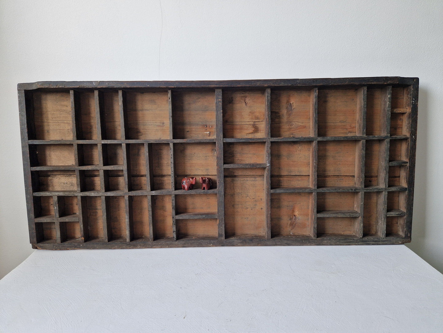Nederlandse letterkast van hout brocante