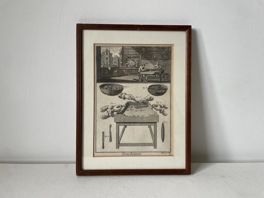 antieke gravure over frans ambacht