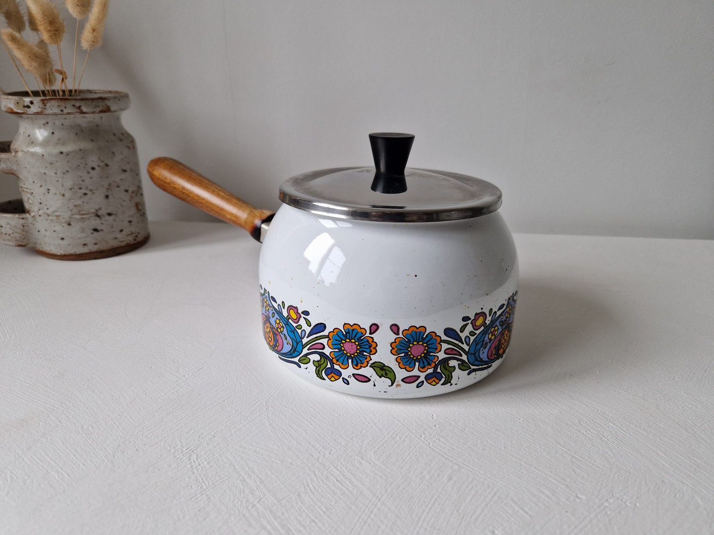 fonduepan retro emaille