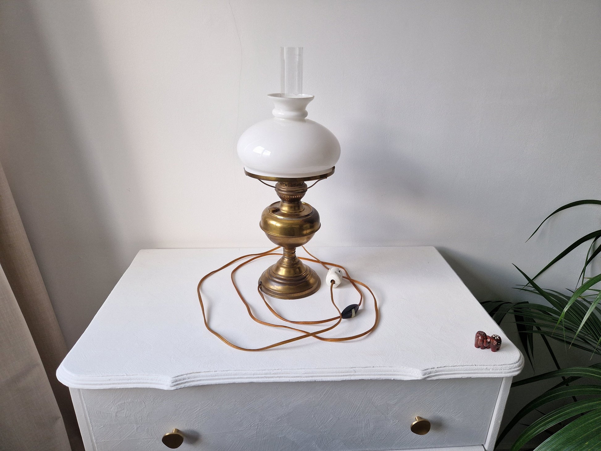 vintage petroleum lamp omgebouwd