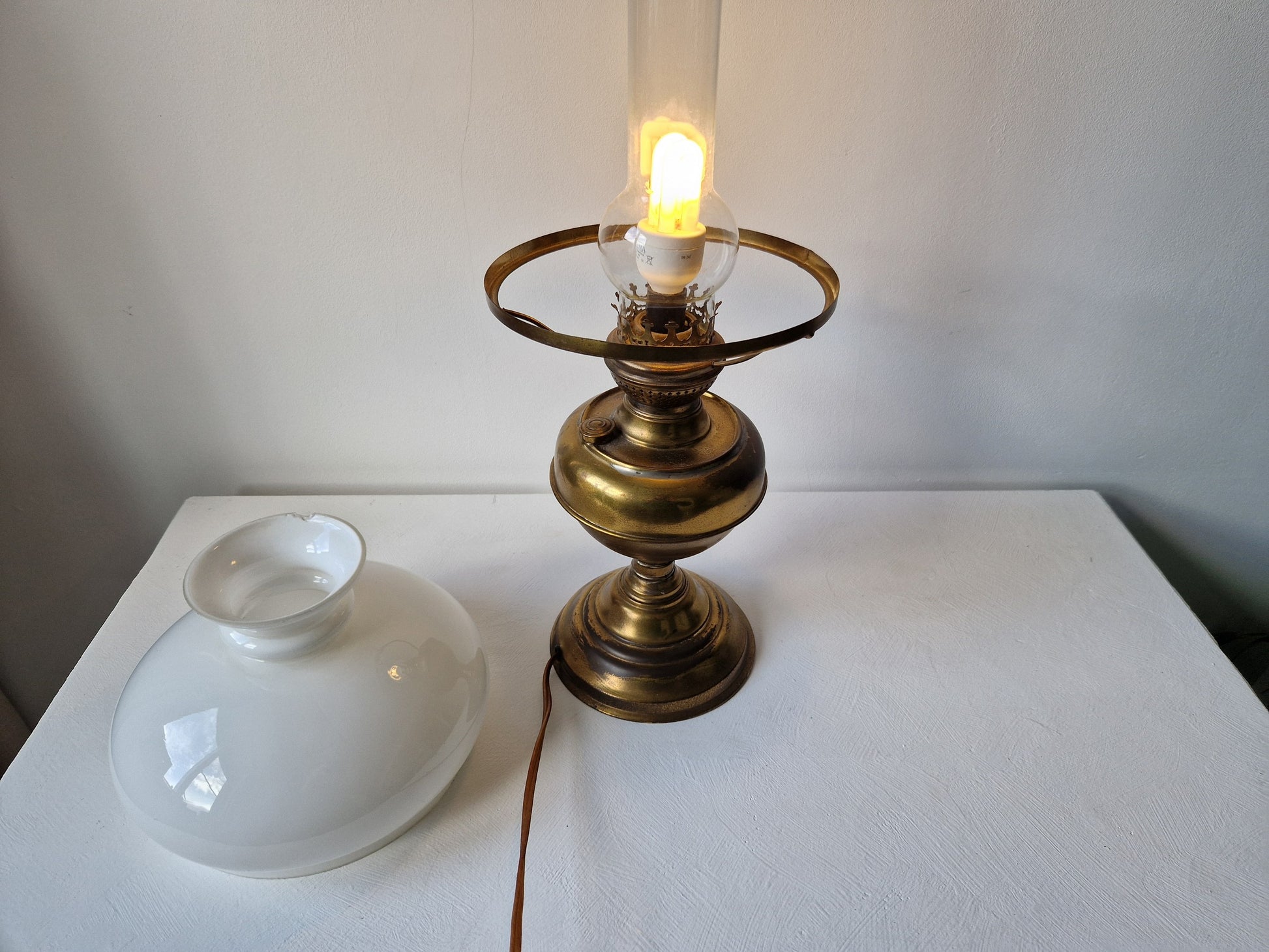 vintage petroleum lamp omgebouwd webshop