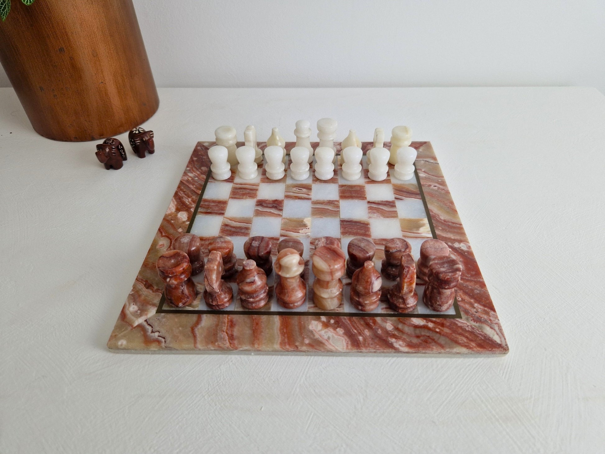 vintage Marmer schaakspel