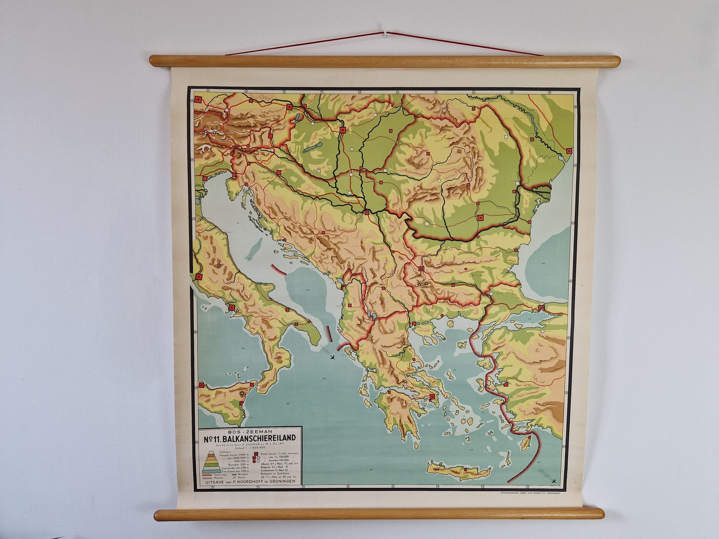 oude schoolplaat Balkan