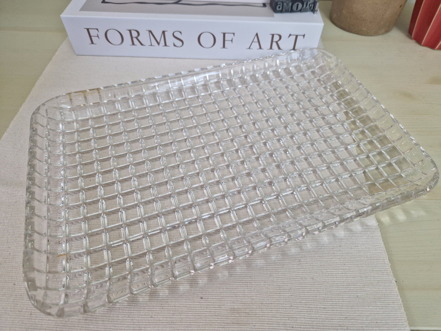 koop brocante serveerschaal glas